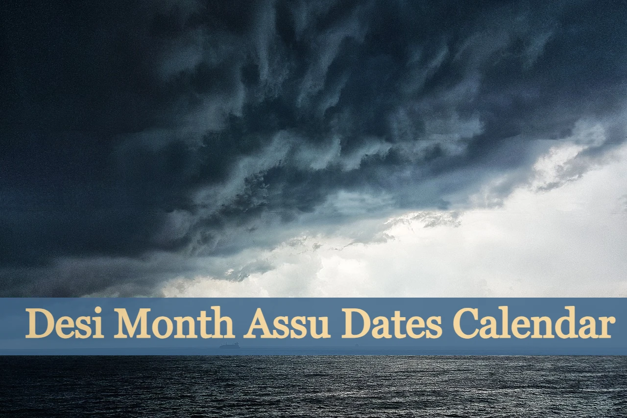 Desi Month Assu Dates Calendar