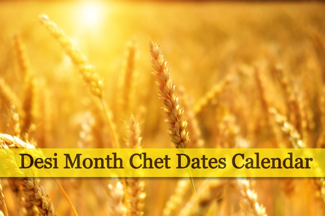 Desi Month Chet Dates Calendar