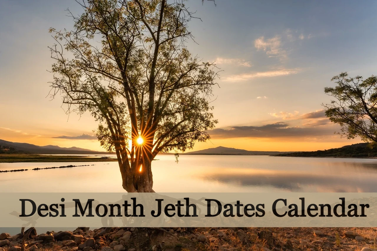 Desi Month Jeth Dates Calendar