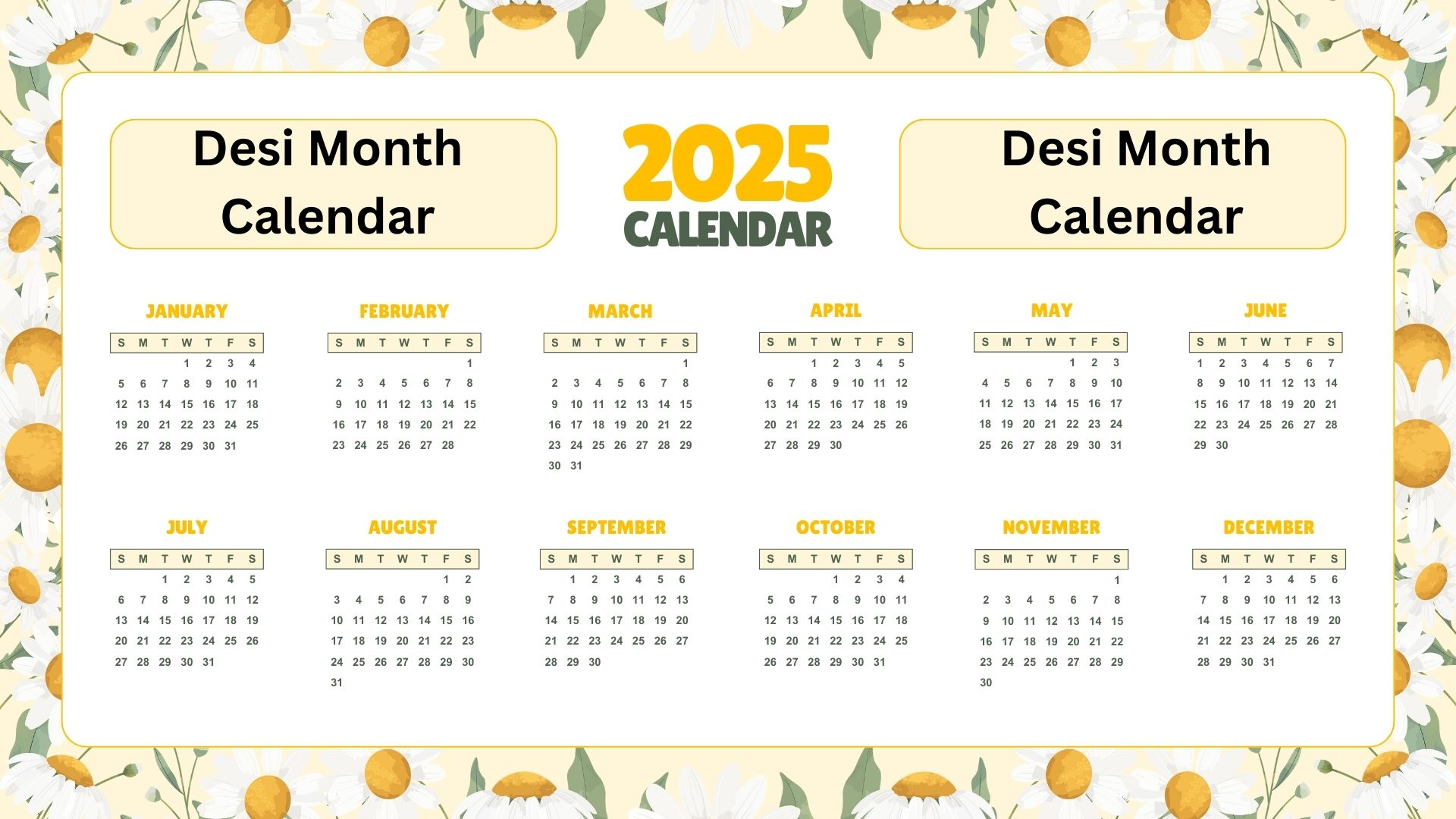 Today Desi Month Date in Pakistan & India 2025